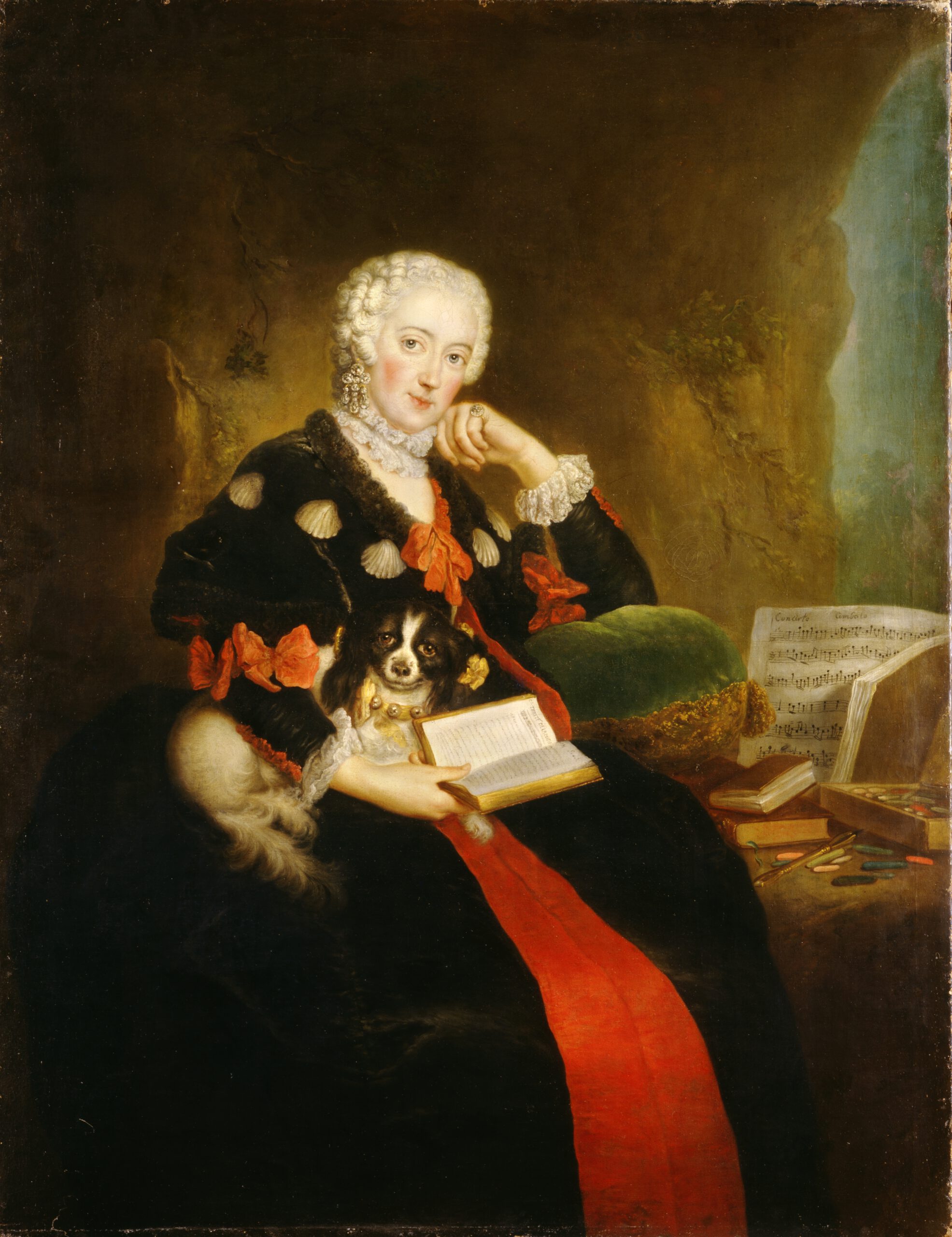 Markgräfin Wilhelmine von Brandenburg-Bayreuth in Pilgertracht, Porträt von A. Pesne 1745, Foto SPSG, D. Pfitzner